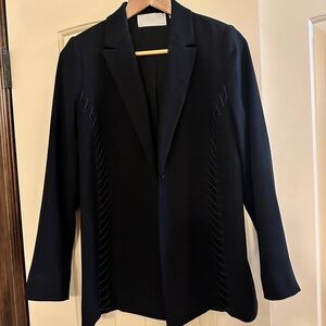 Carlisle Black Women's Blazer with Textured Detail